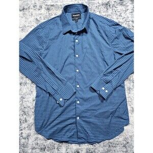 Bonobos Shirt Mens Size XL Blue Check Tailored Fit Button Up Long Sleeve